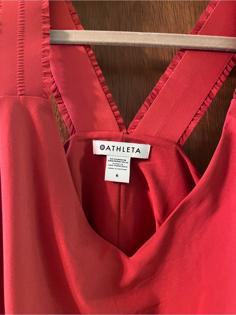 Athleta Savannah Sleeveless V-Neck Wide-Leg Jumpsuit in Burnt Orange - Picture 6 of 7